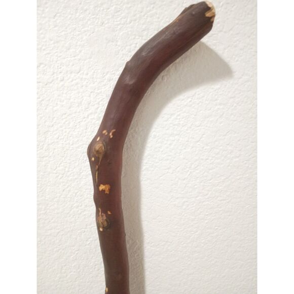 Vintage 32" Handmade Manzanita Wood Gnarled Two Tone Walking Stick Cane - Picture 4 of 10
